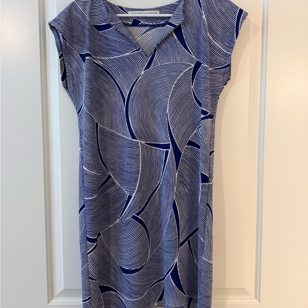 Susana Monaco Navy and White Swirl Mini Dress